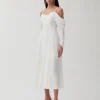 Discount Casey Dress Silk Crepe de Chine Off-White Dresses | Clothing
