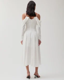 Discount Casey Dress Silk Crepe de Chine Off-White Dresses | Clothing