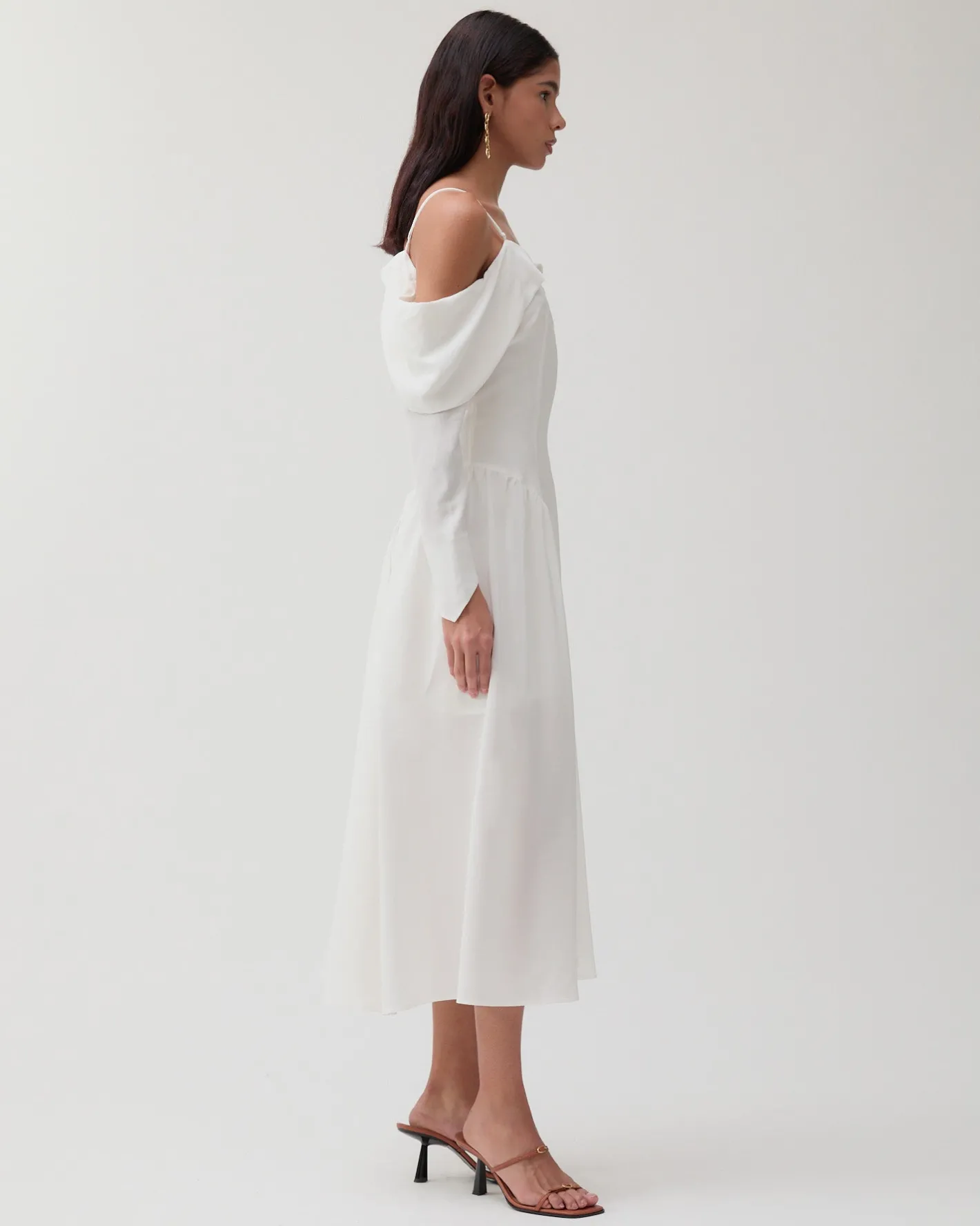 Discount Casey Dress Silk Crepe de Chine Off-White Dresses | Clothing