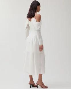 Discount Casey Dress Silk Crepe de Chine Off-White Dresses | Clothing