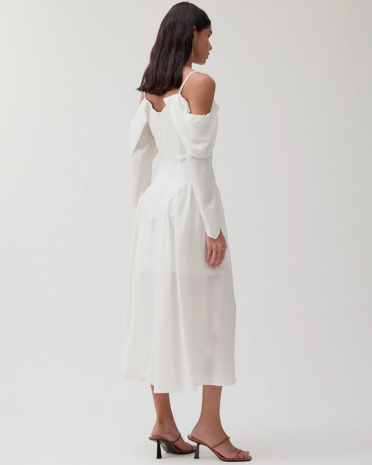 Discount Casey Dress Silk Crepe de Chine Off-White Dresses | Clothing