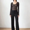 Sale Cathy Trouser Crepe Twill Viscose Black Trousers | Tailoring