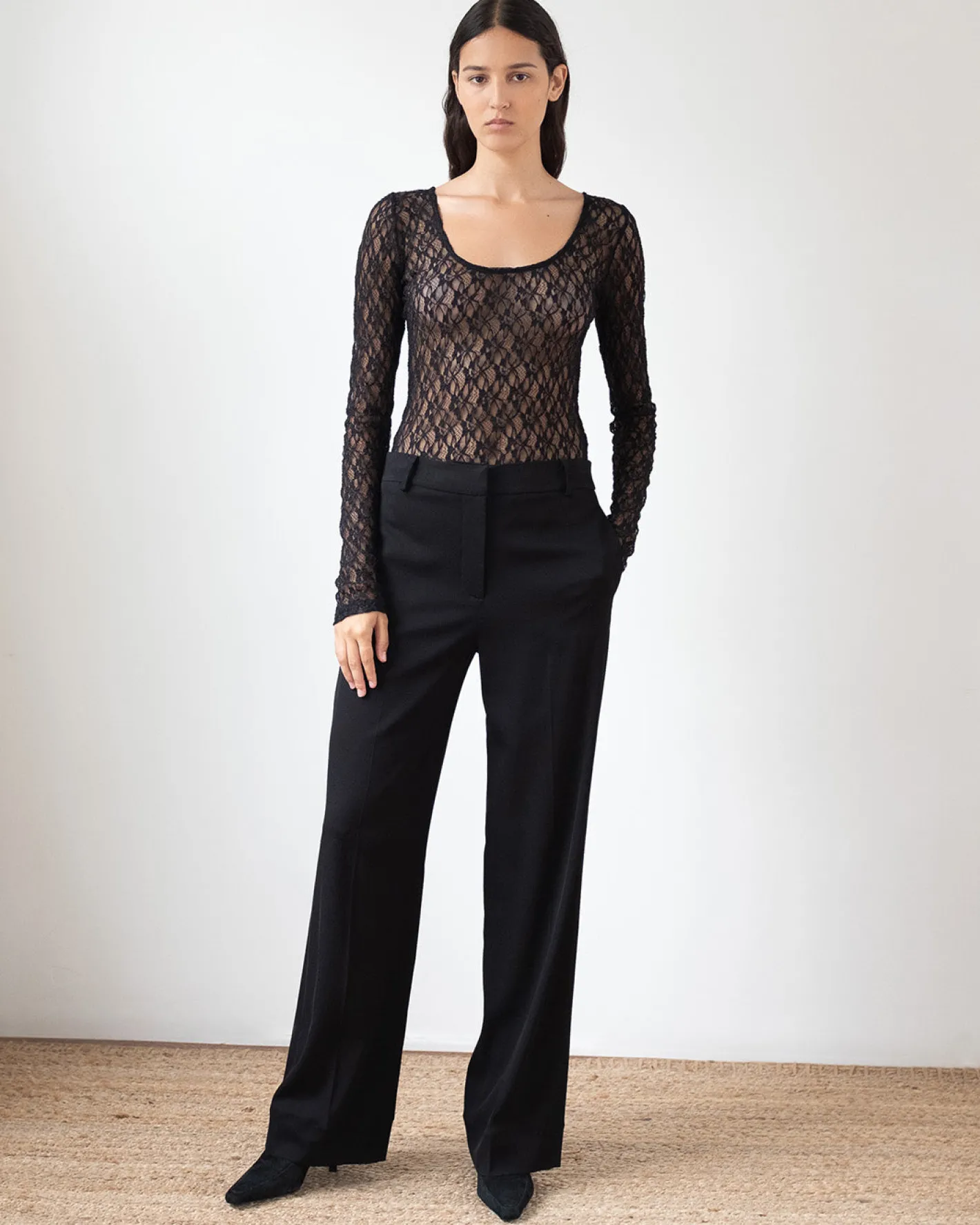 Sale Cathy Trouser Crepe Twill Viscose Black Trousers | Tailoring