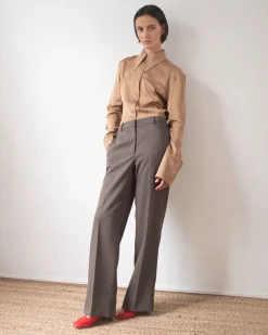 New Cathy Trousers Tencel Blend Grey Tailoring | Clothing