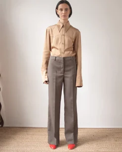 New Cathy Trousers Tencel Blend Grey Tailoring | Clothing