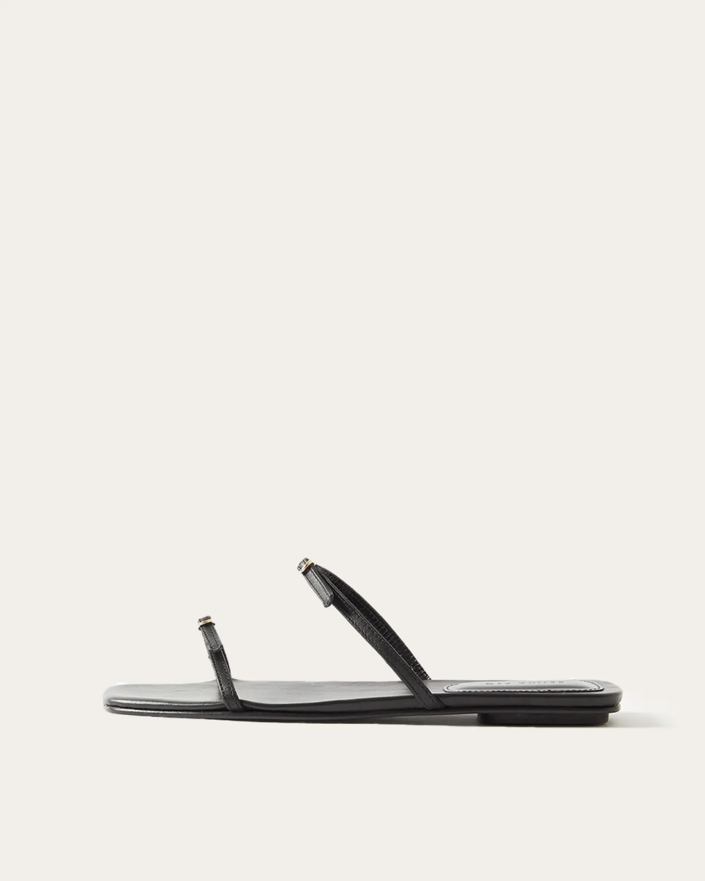Hot Clara Sandals Leather Nappa Black Flats