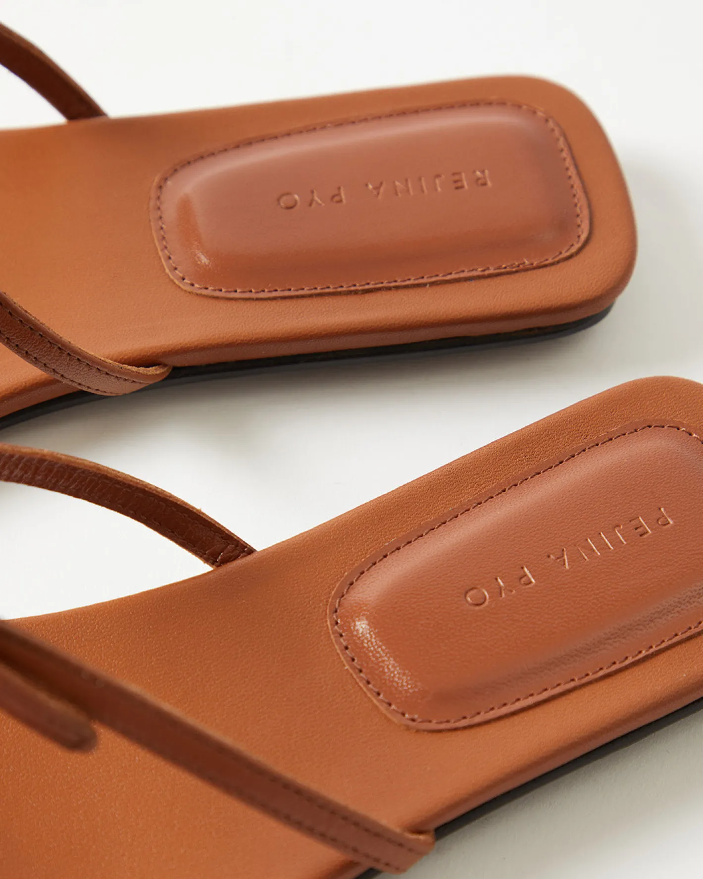Fashion Clara Sandals Leather Nappa Tan Flats