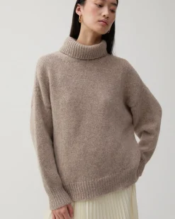 Clearance Claudia Sweater Chunky Alpaca Oat Knitwear | Clothing