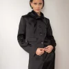 New Cleo Jacket Duchesse Satin Black Tailoring | Jackets