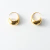 Sale Curved Hoops Gold Plated Earrings