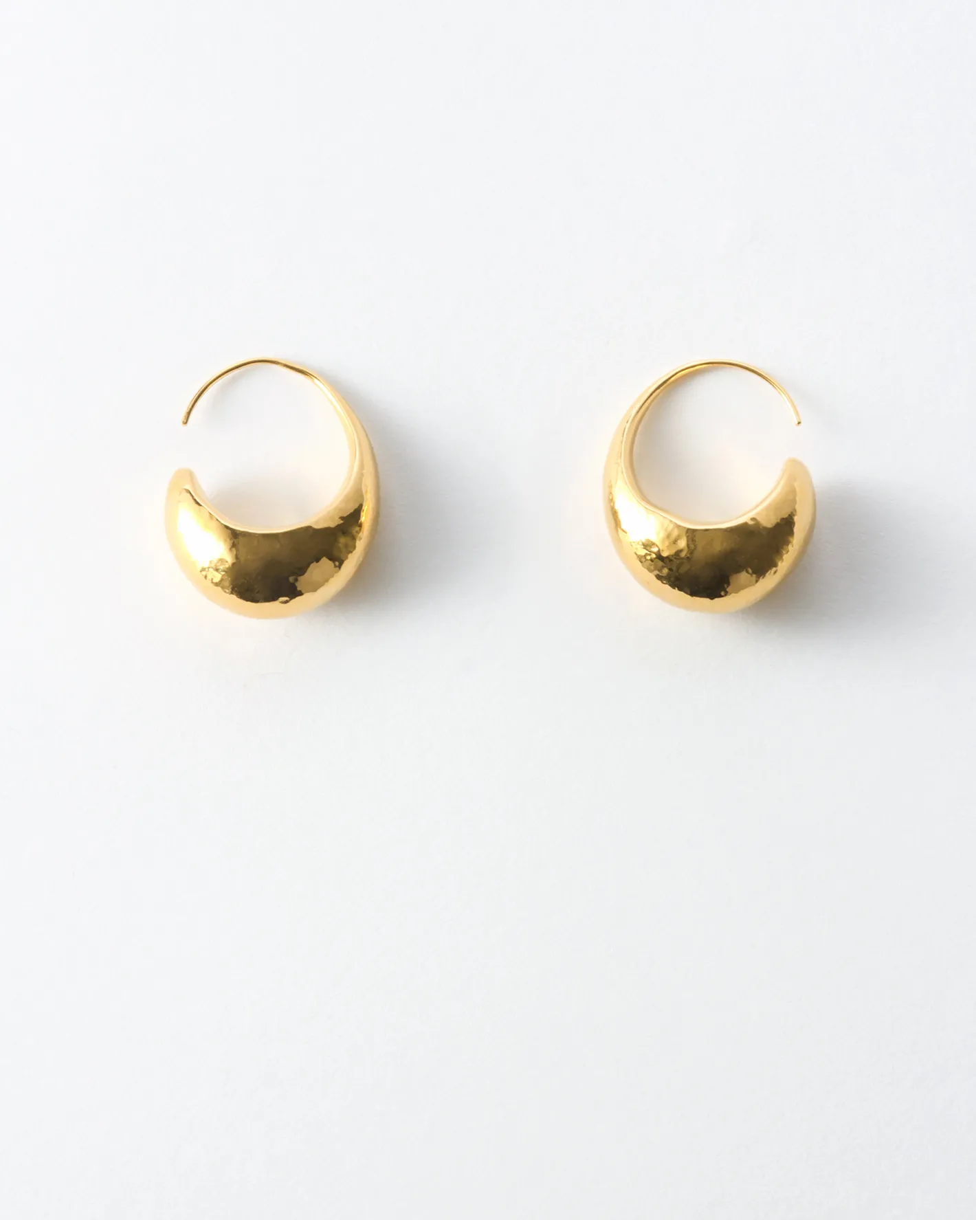 Sale Curved Hoops Gold Plated Earrings
