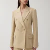 Hot Dana Blazer Tencel Blend Suiting Beige Tailoring | Jackets