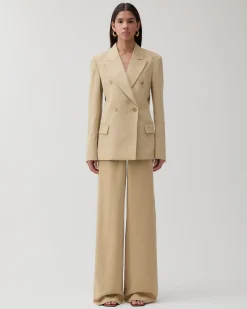 Hot Dana Blazer Tencel Blend Suiting Beige Tailoring | Jackets