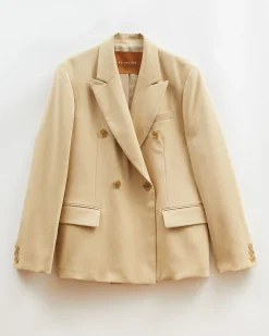 Hot Dana Blazer Tencel Blend Suiting Beige Tailoring | Jackets