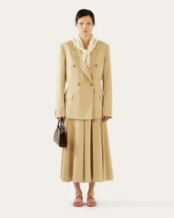 Hot Dana Blazer Tencel Blend Suiting Beige Tailoring | Jackets