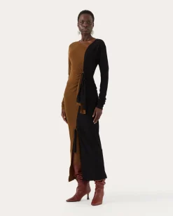 Clearance Dari Dress Wool Jersey Black Dresses