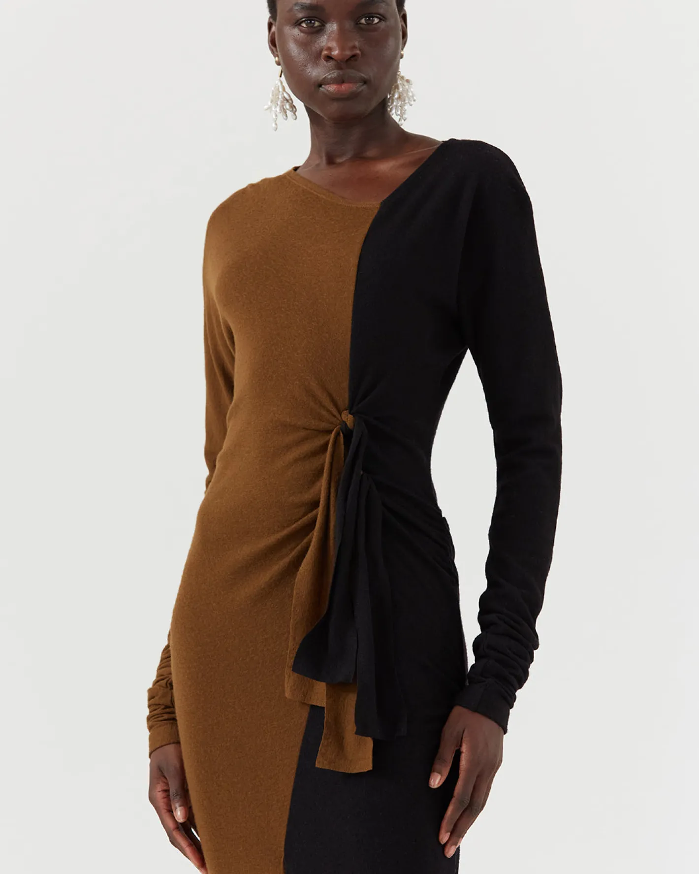 Clearance Dari Dress Wool Jersey Black Dresses