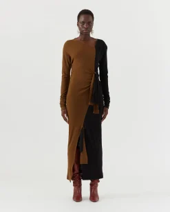 Clearance Dari Dress Wool Jersey Black Dresses