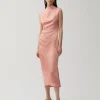Clearance Delilah Dress Acetate Satin Pink Dresses | Clothing