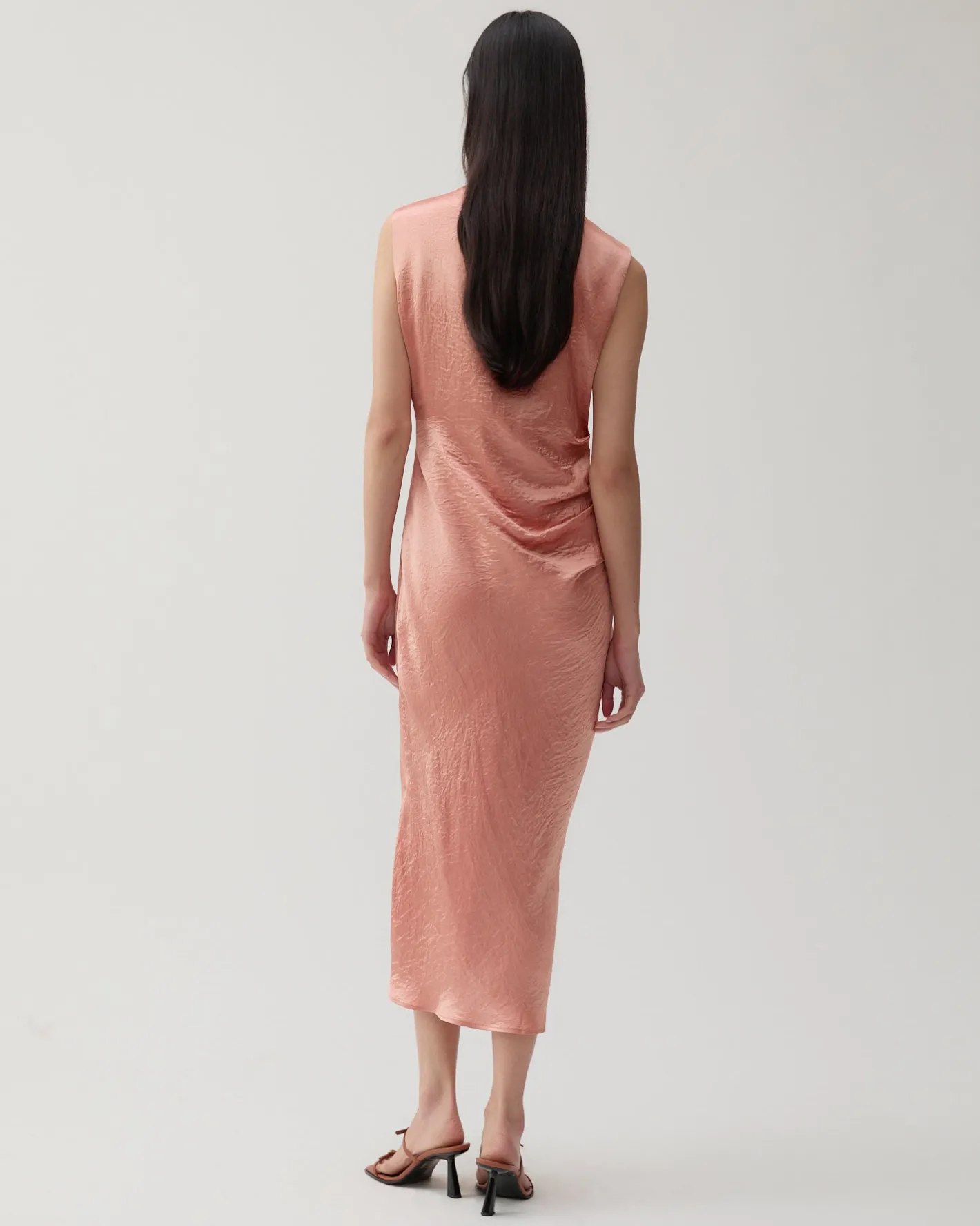 Clearance Delilah Dress Acetate Satin Pink Dresses | Clothing