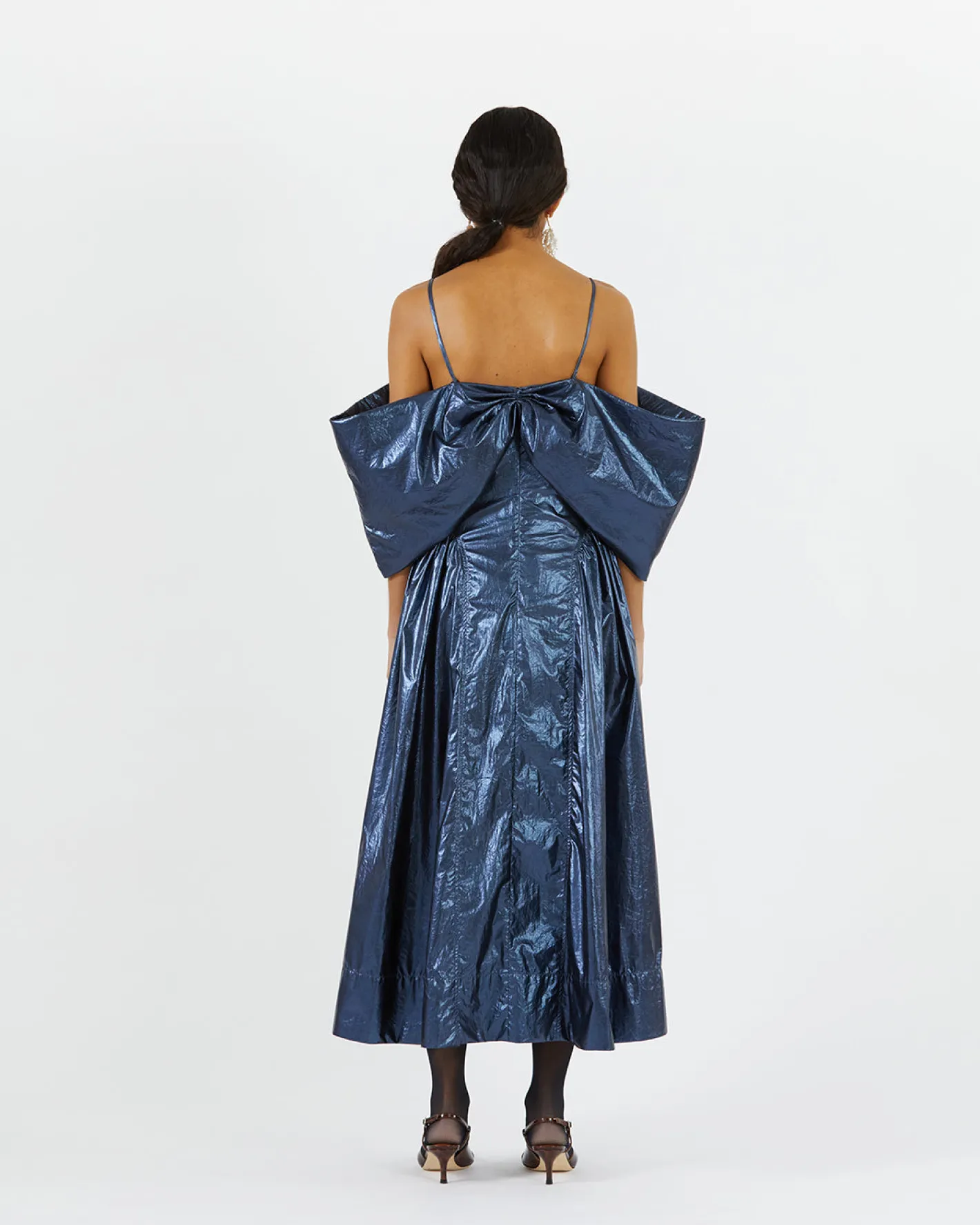Discount Dora Dress Lamé Metallic Navy Dresses | Clothing