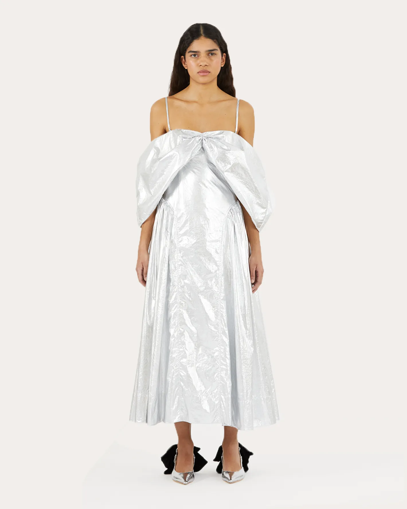 Best Dora Dress Lamé Metallic Silver Dresses | Clothing