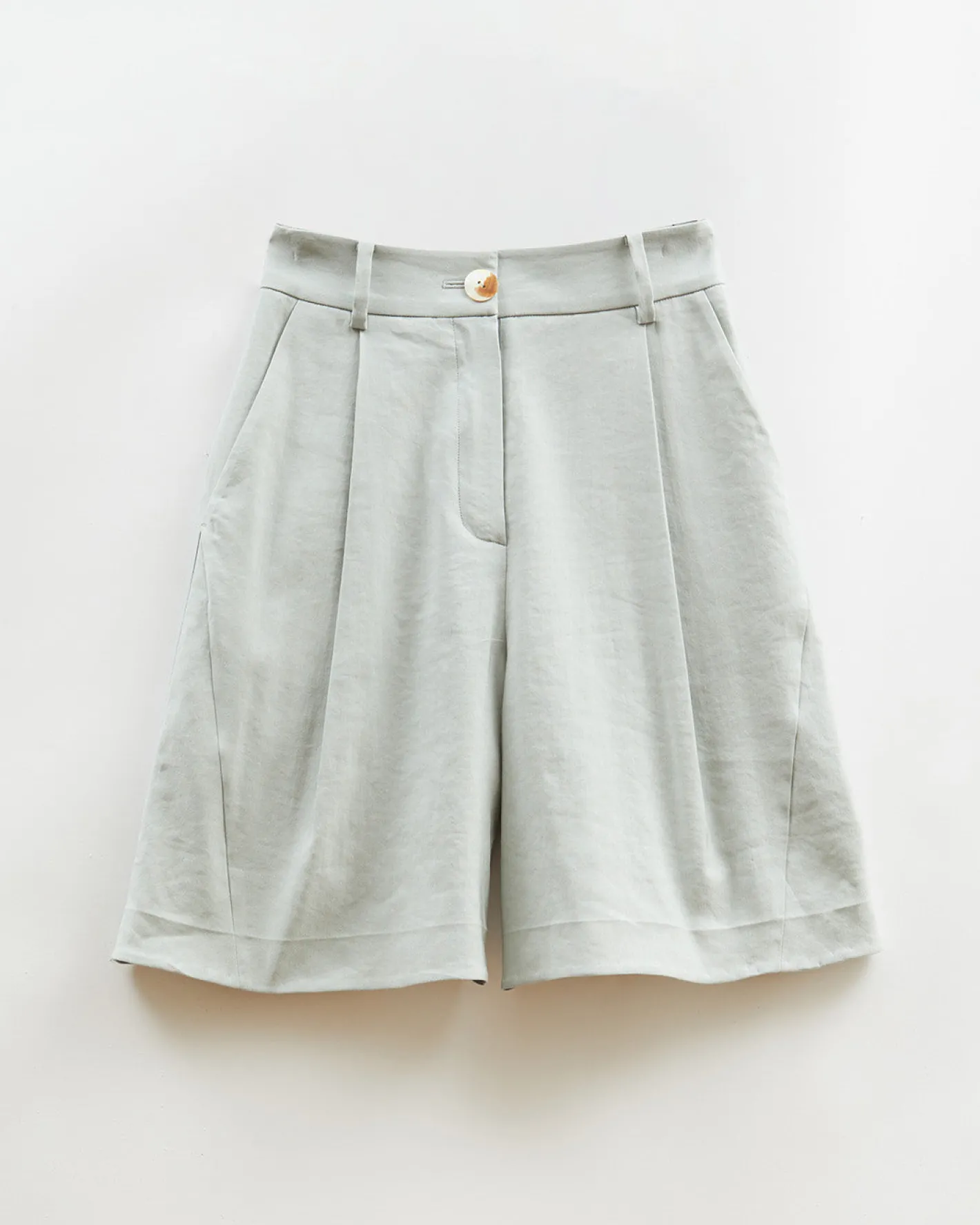 Fashion Doris Shorts Viscose Linen Blend Blue Tailoring | Clothing