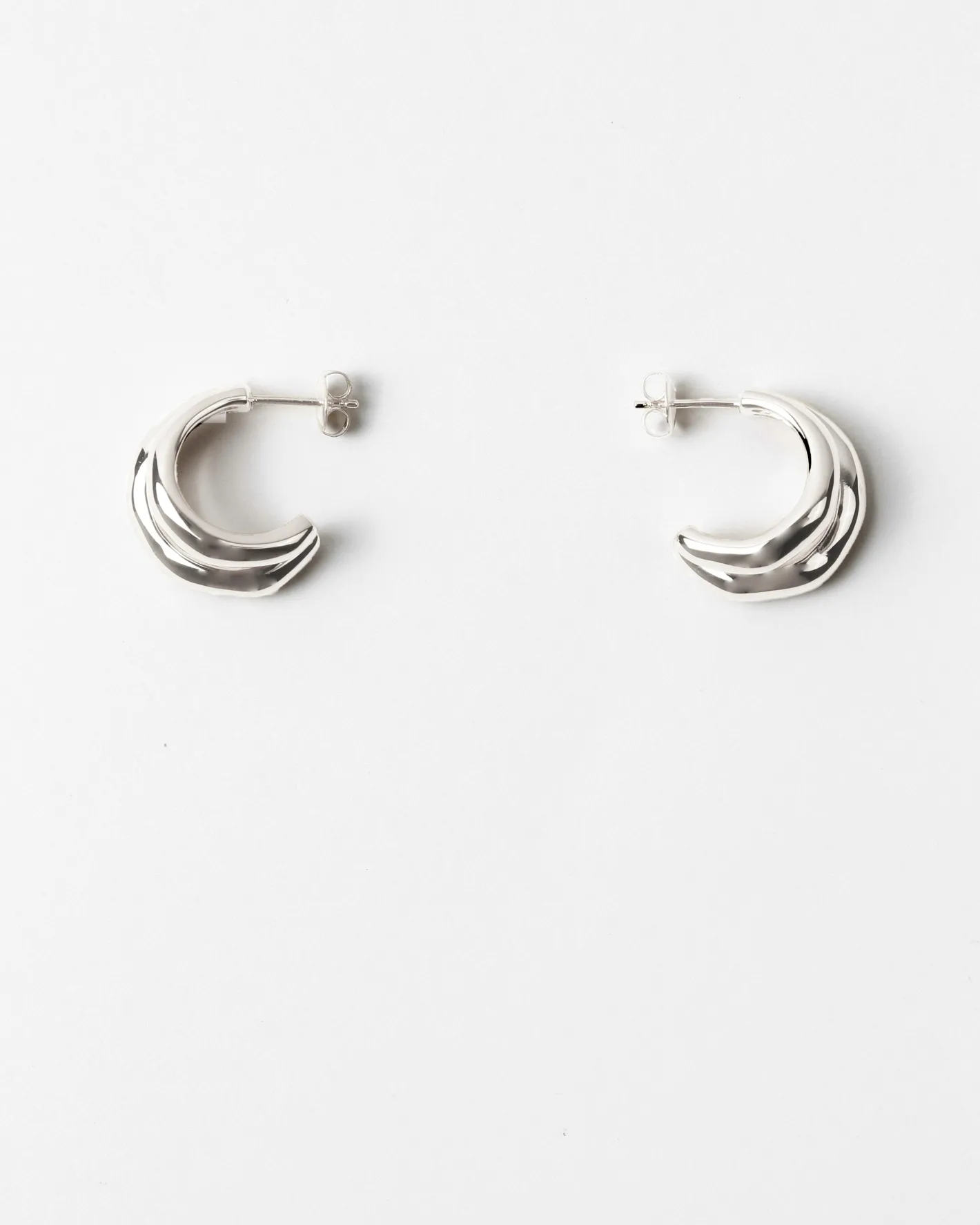 Discount Double Hoops Silver Plated Earrings