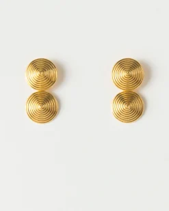 Fashion Double Spin Earrings Gold Plated Earrings