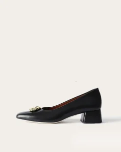 Best Doughnut Pumps Leather Nappa Black Heels