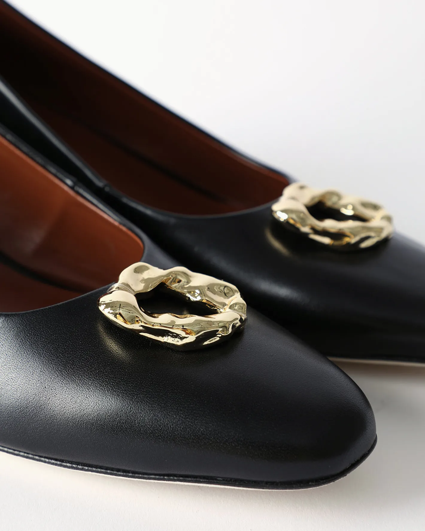 Best Doughnut Pumps Leather Nappa Black Heels