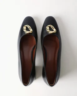 Best Doughnut Pumps Leather Nappa Black Heels