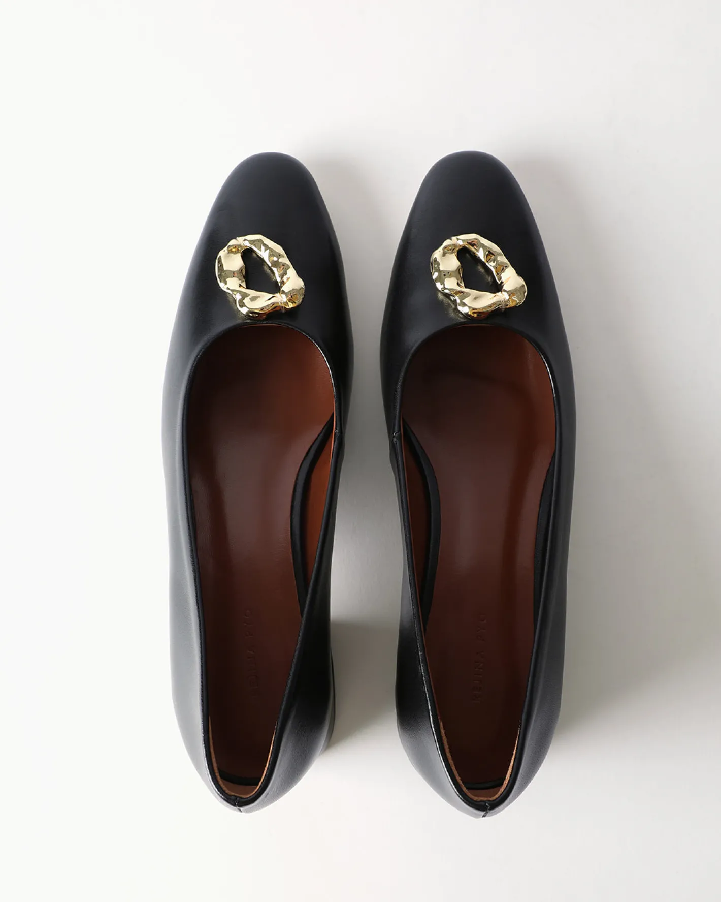 Best Doughnut Pumps Leather Nappa Black Heels