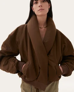 Clearance Duvet Jacket Nylon Brown Jackets | Jackets