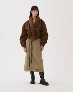 Clearance Duvet Jacket Nylon Brown Jackets | Jackets