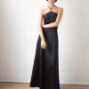 Sale Ellison Dress Duchesse Satin Black Dresses | Clothing