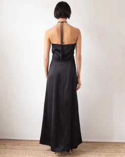 Sale Ellison Dress Duchesse Satin Black Dresses | Clothing