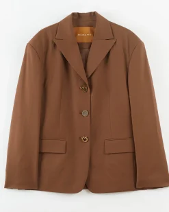 Outlet Enzo Blazer Wool Blend Brown Tailoring
