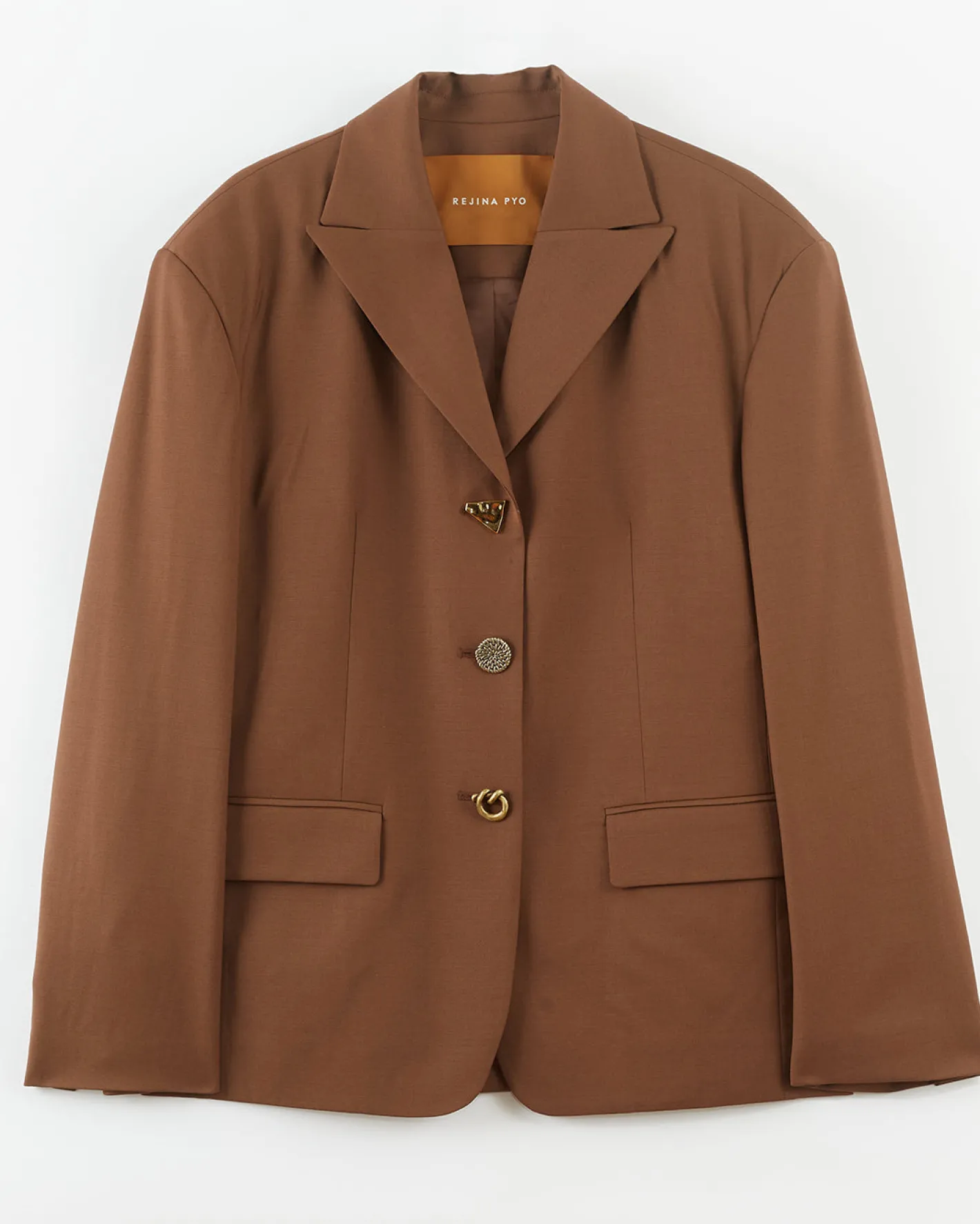 Outlet Enzo Blazer Wool Blend Brown Tailoring