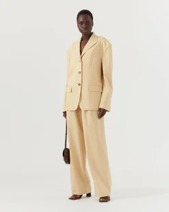 Outlet Enzo Blazer Wool Blend Shortbread Tailoring | Jackets