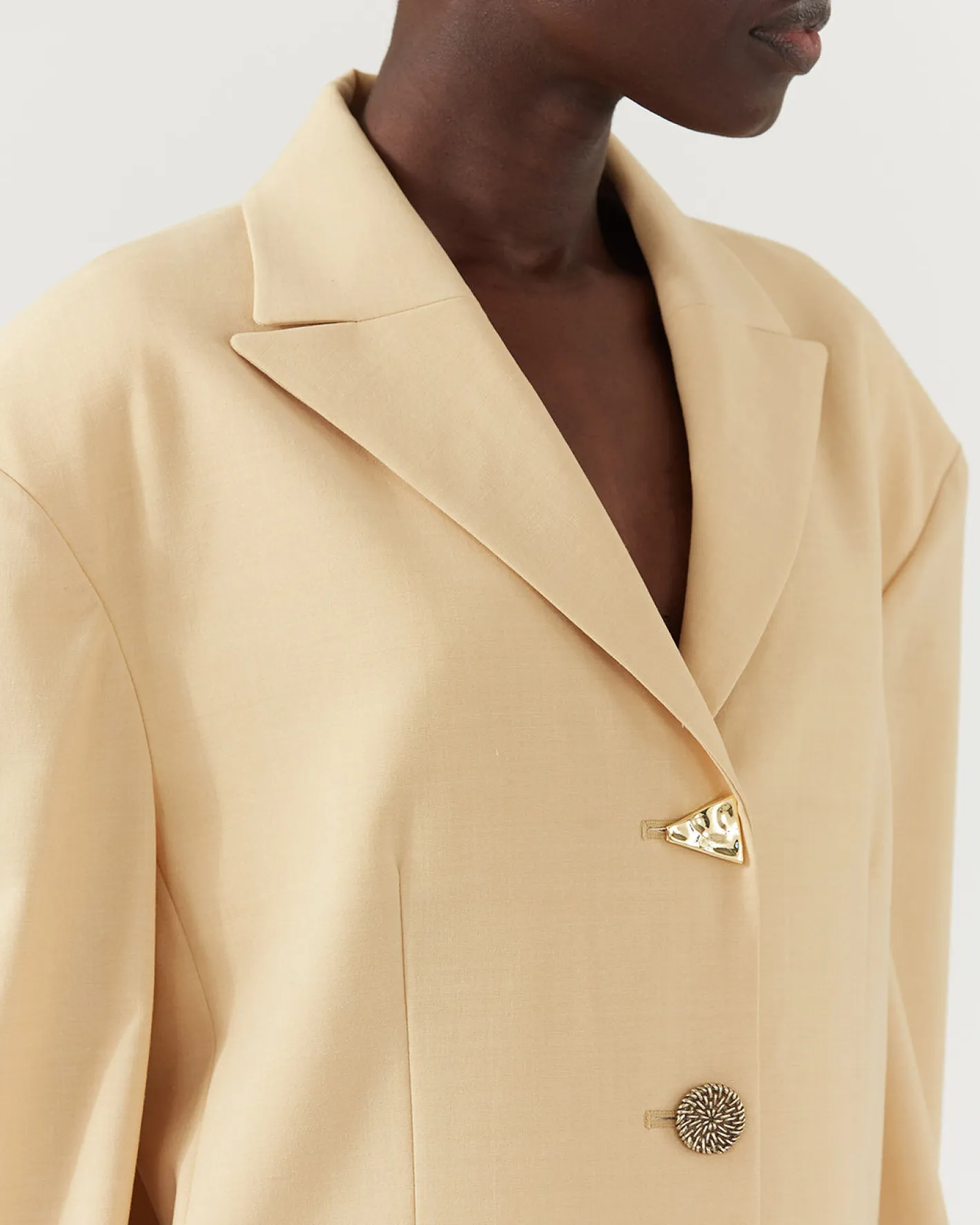 Outlet Enzo Blazer Wool Blend Shortbread Tailoring | Jackets