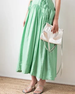 Outlet Erica Dress Viscose Blend Jade Dresses | Clothing