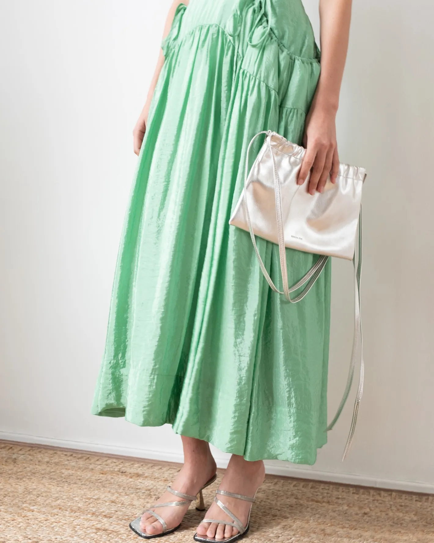 Outlet Erica Dress Viscose Blend Jade Dresses | Clothing