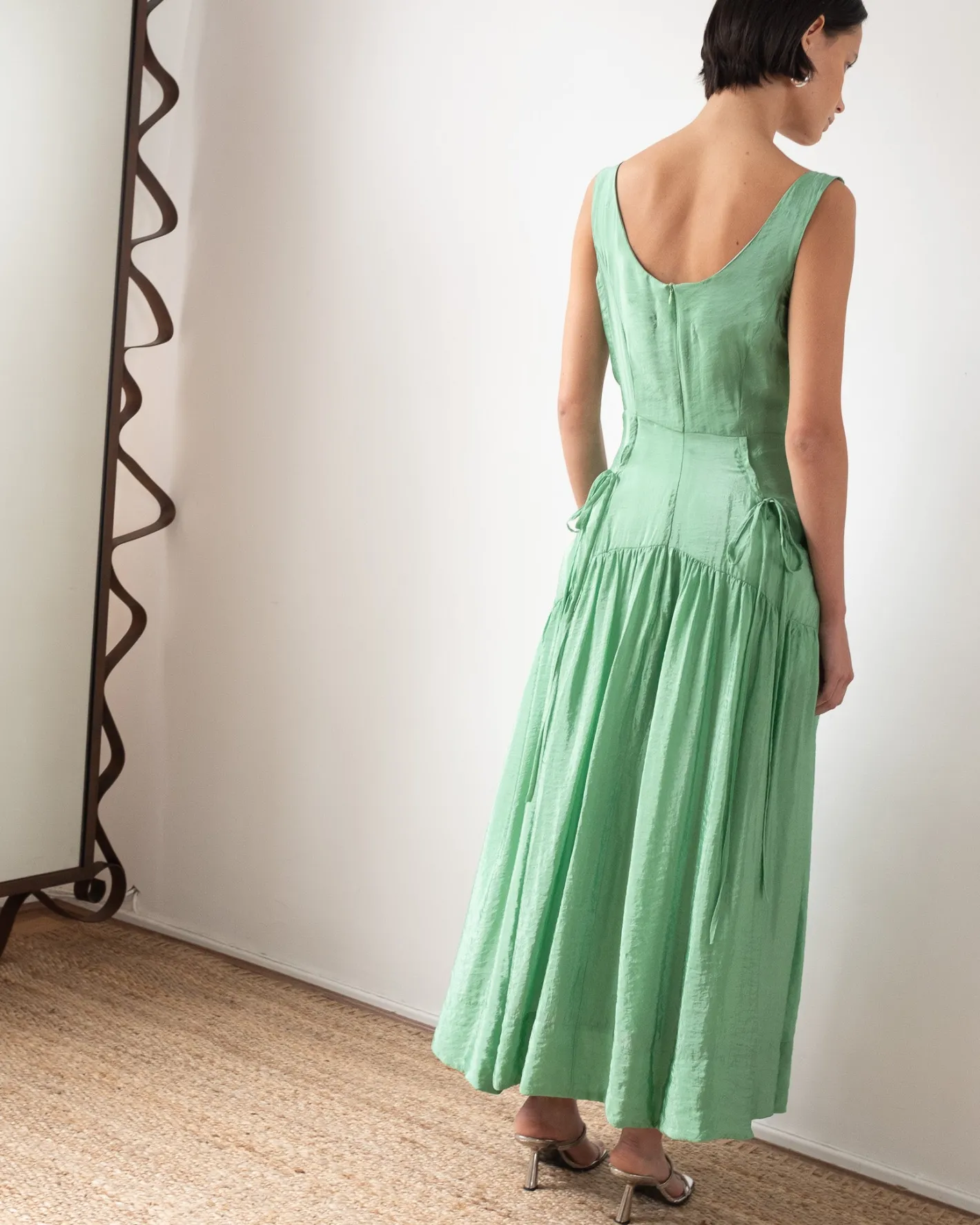 Outlet Erica Dress Viscose Blend Jade Dresses | Clothing