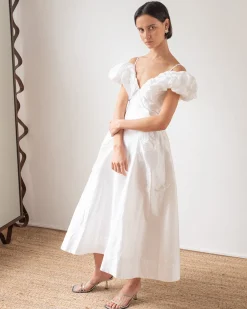Best Erin Dress Silk Off-White Dresses | Clothing