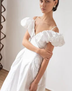 Best Erin Dress Silk Off-White Dresses | Clothing