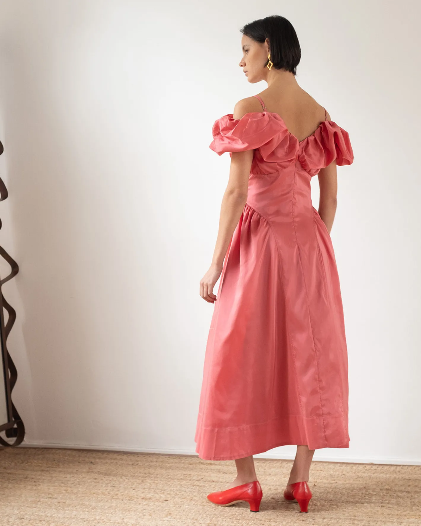 Outlet Erin Dress Viscose Blend Taffeta Pink Dresses | Clothing