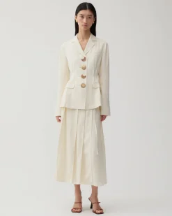 Outlet Etta Jacket Viscose Off-White Tailoring | Jackets