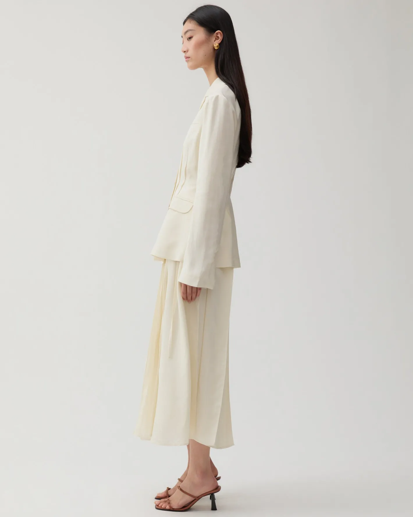 Outlet Etta Jacket Viscose Off-White Tailoring | Jackets
