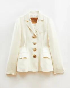 Outlet Etta Jacket Viscose Off-White Tailoring | Jackets